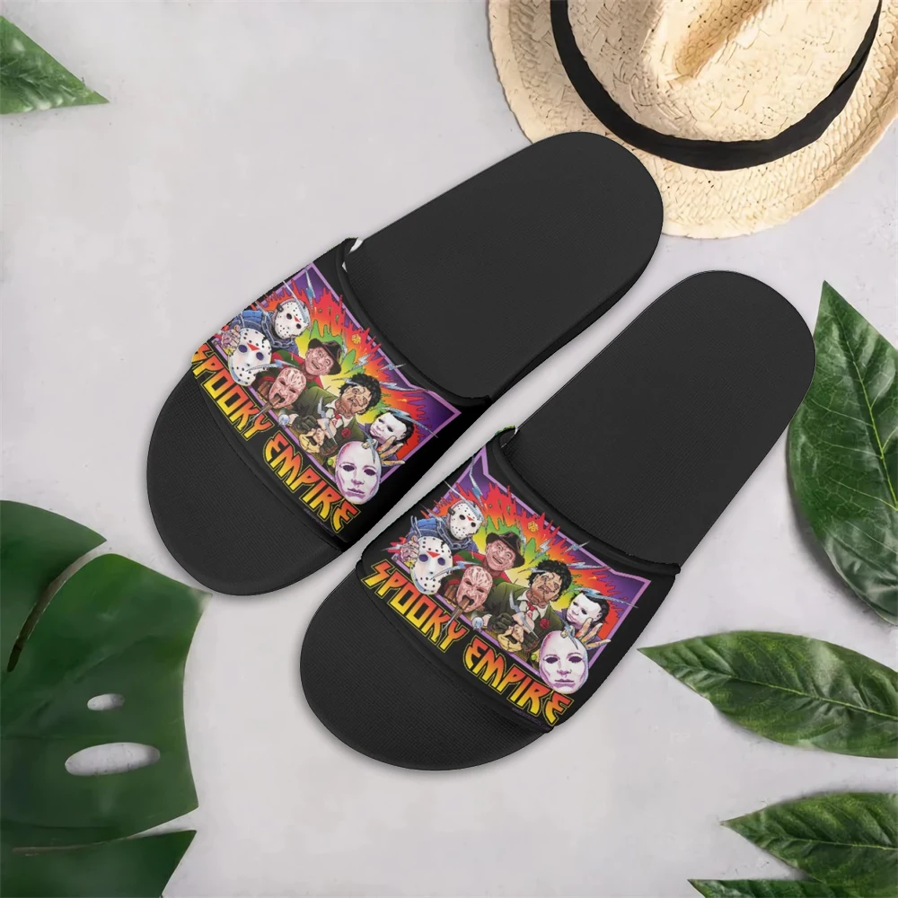 

Шлепанцы INSTANTARTS женские резиновые, повседневные домашние тапочки с принтом фильма «Killer», плоская подошва, для спальни, лето 2023