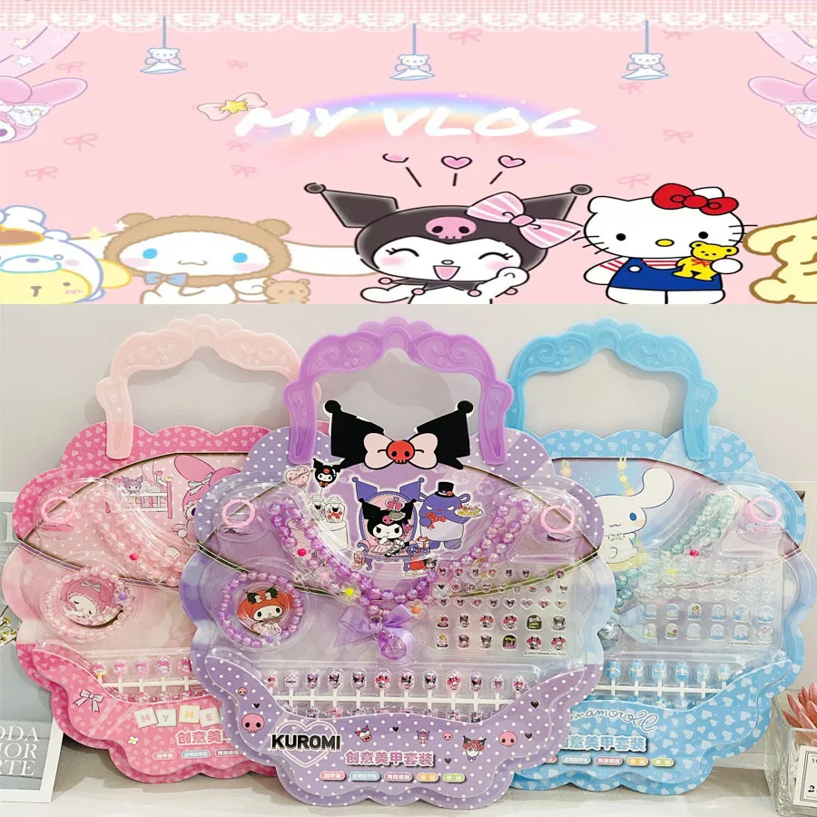 

Оригинальная детская наклейка для ногтей Sanrio, ожерелье, браслет, Набор наклеек для ногтей, креативная Детская Наклейка для ногтей, милый мультяшный 2024