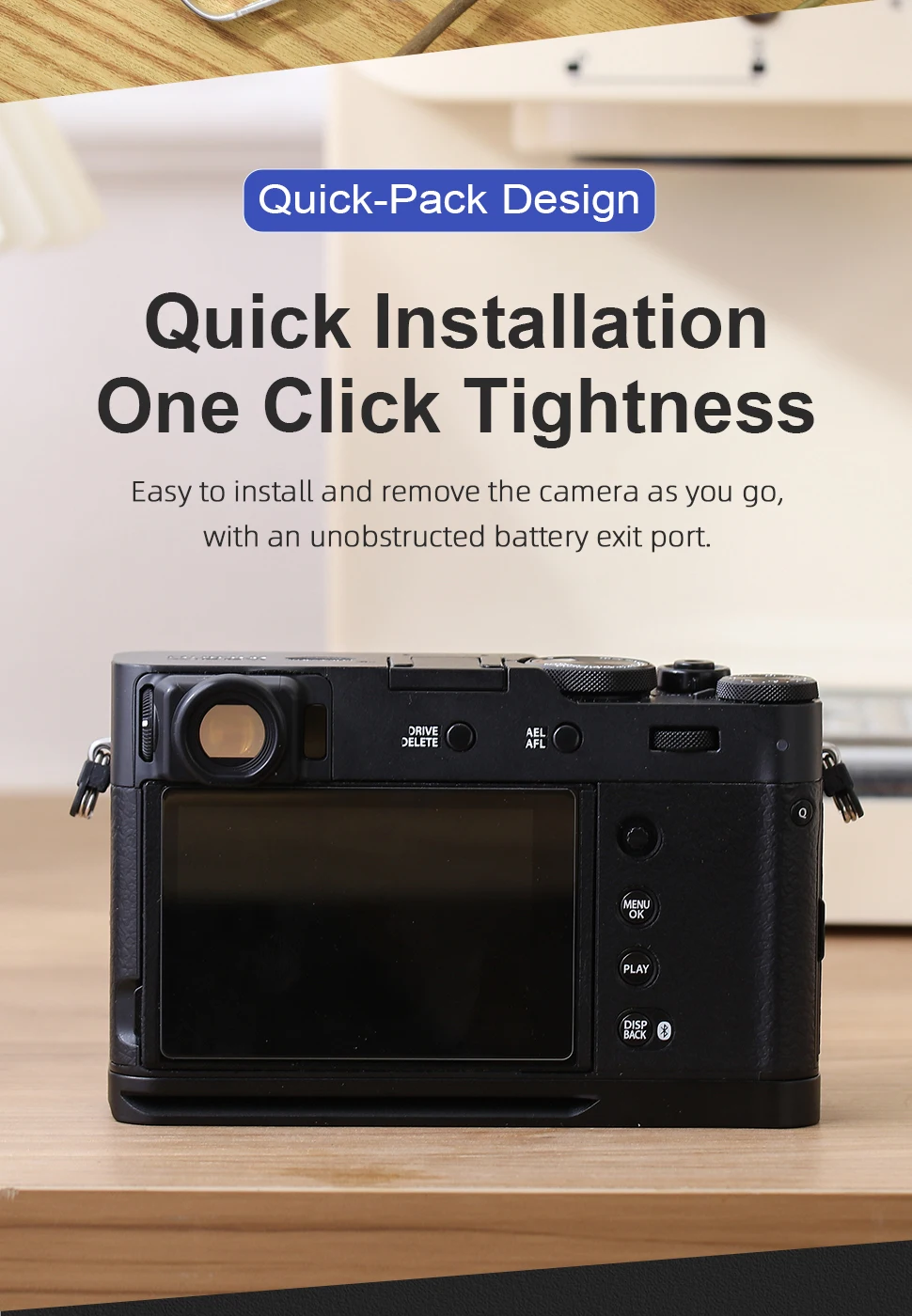 Camera Protection Parts Quick Release Plate Base For Fujifilm X100VI Camera Base