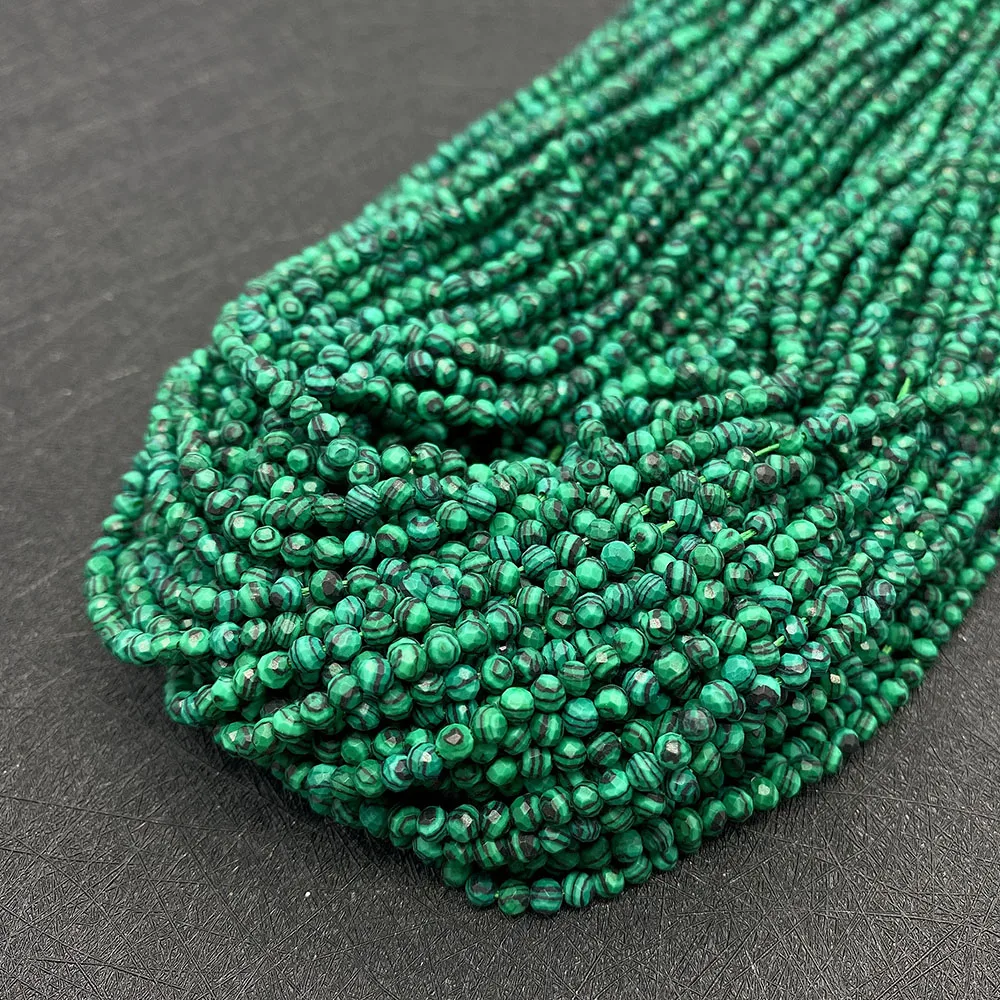 Perline Di Pietra Naturale Perline Allentate Di Malachite Per La Creazione Di Gioielli Collana Di Bracciali Fai Da Te 3 Mm4Mm Accessorio Di Malachite 