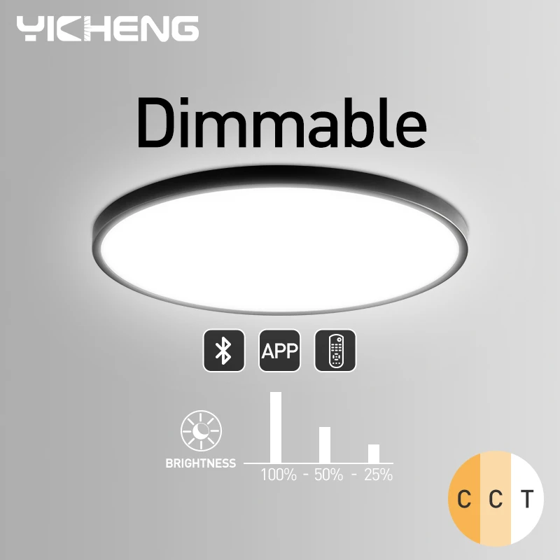 20inch Dimmable Led Ceiling Lamps Smart APP Remote Control Ultra-thin Bedroom Ceiling Lights Panel Light For Living Room Kitchen bathroom ceiling light fixtures