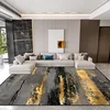 Nordic Abstraction Texture Large Living Room Carpet Luxury Gold Decoration Bedroom Rug Non-slip Washable Lounge Coffee Table Mat 3