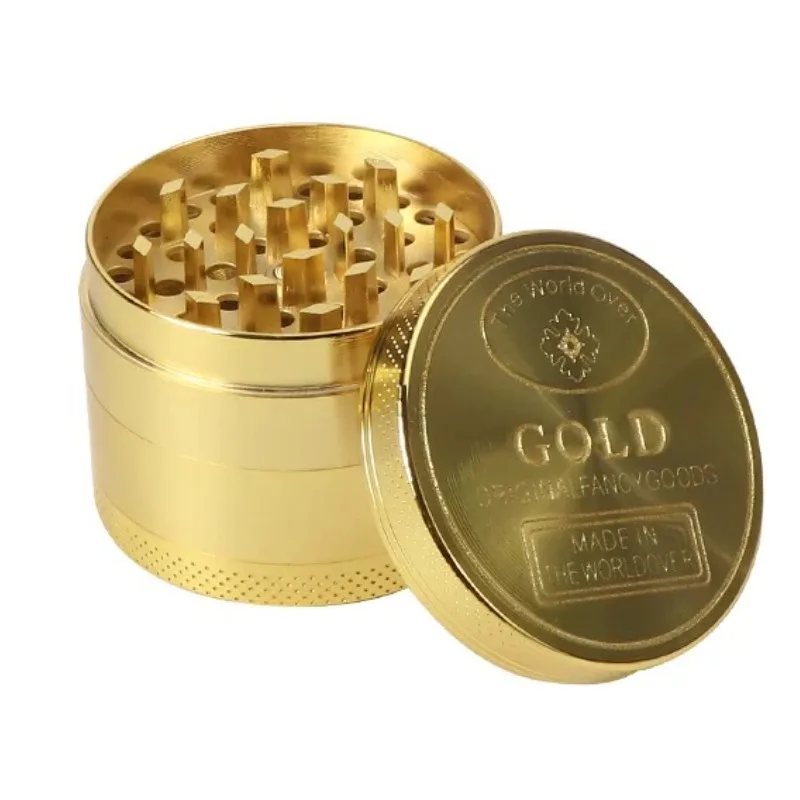 Manual Herb Grass Grinder 4 Layers 40mm Cutting Tobacco Pipes Herbal Crusher Zinc Alloy Tobacco Shredder for Smoking Accessories