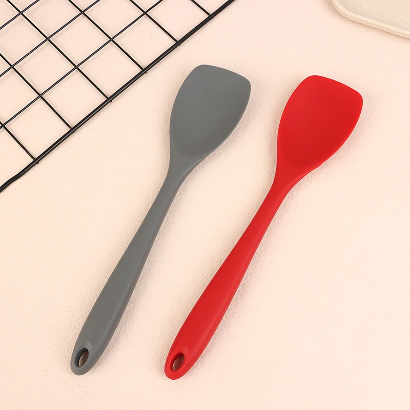 Food Grade Silicone Spoon Spatula Heat Resistant Cooking Spoon Nonstick Baking Scraper Stirring Scooping Salad Mixing Spoon 5