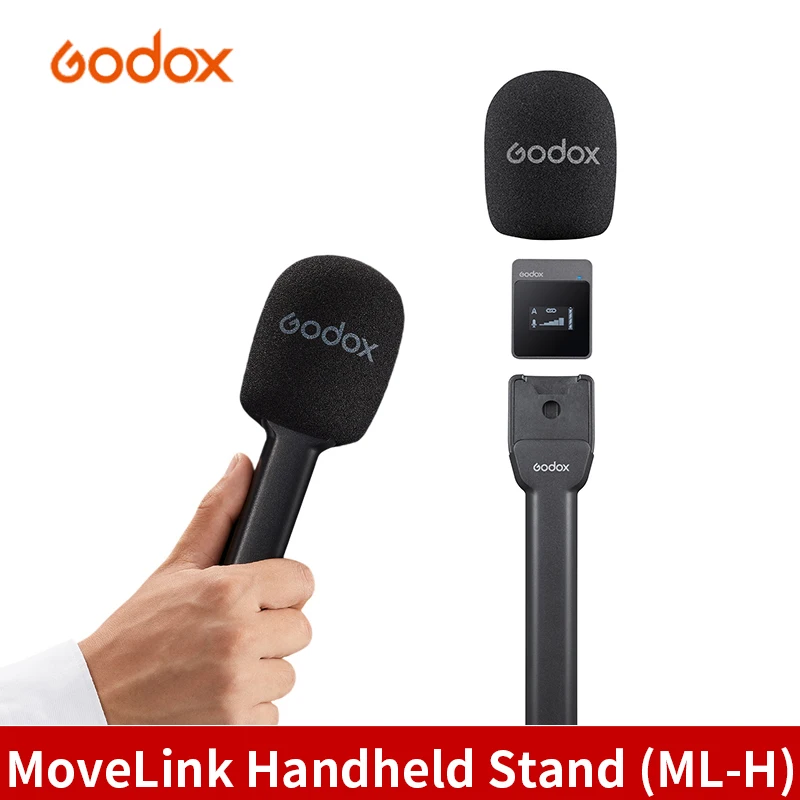 Godox Movelink Ml-h Microfone sem Fio Handheld Suporte de Aperto para Godox Movelink m1 m2 Uc1 Microfone Profissional