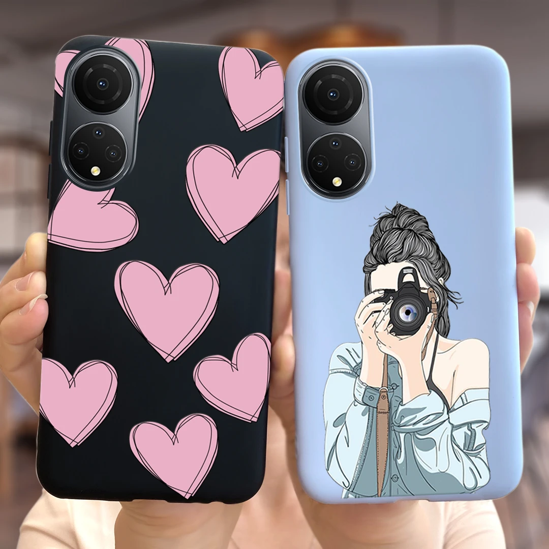 For Honor X7 Case CMALX1 Cute Love Heart Girls Cover Soft Silicone