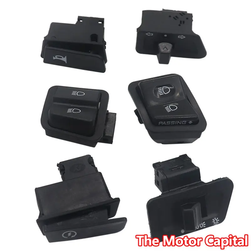 

Motorcycle Start Switch Horn Light Turn Signal High Low Beam Button Connecters For Scooter ATV Moped Part