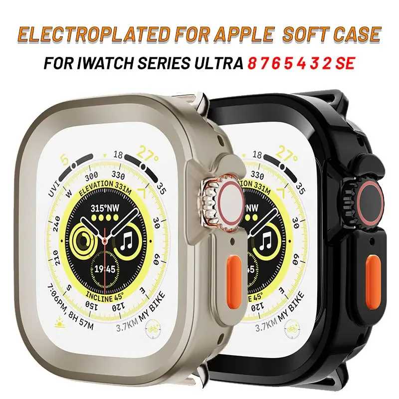 

Cover for Apple Watch Ultra 2 49mm Case 45mm 41mm soft shell for iWatch Series 9 8 7 6 5 SE TPU Bumper Frame Protector 44mm 40mm