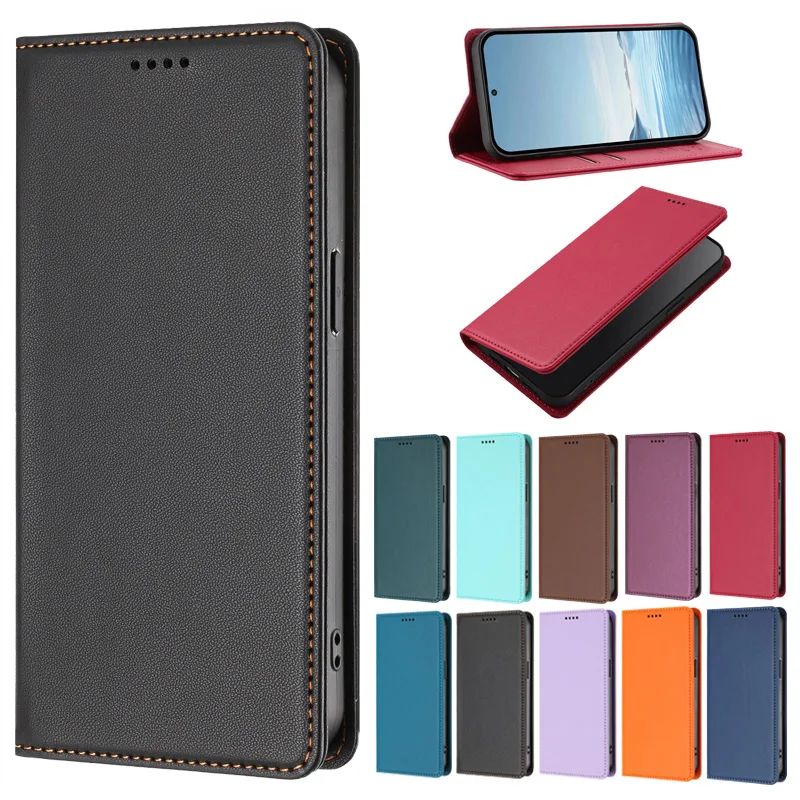Leather Wallet Flip Case with Card Holder