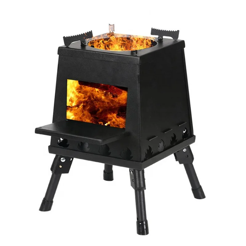 

Outdoor Lightweight Camping Wood Stove Portable Outdoor Folding Wood Stove Picnic Detachable Burning Wood Stove