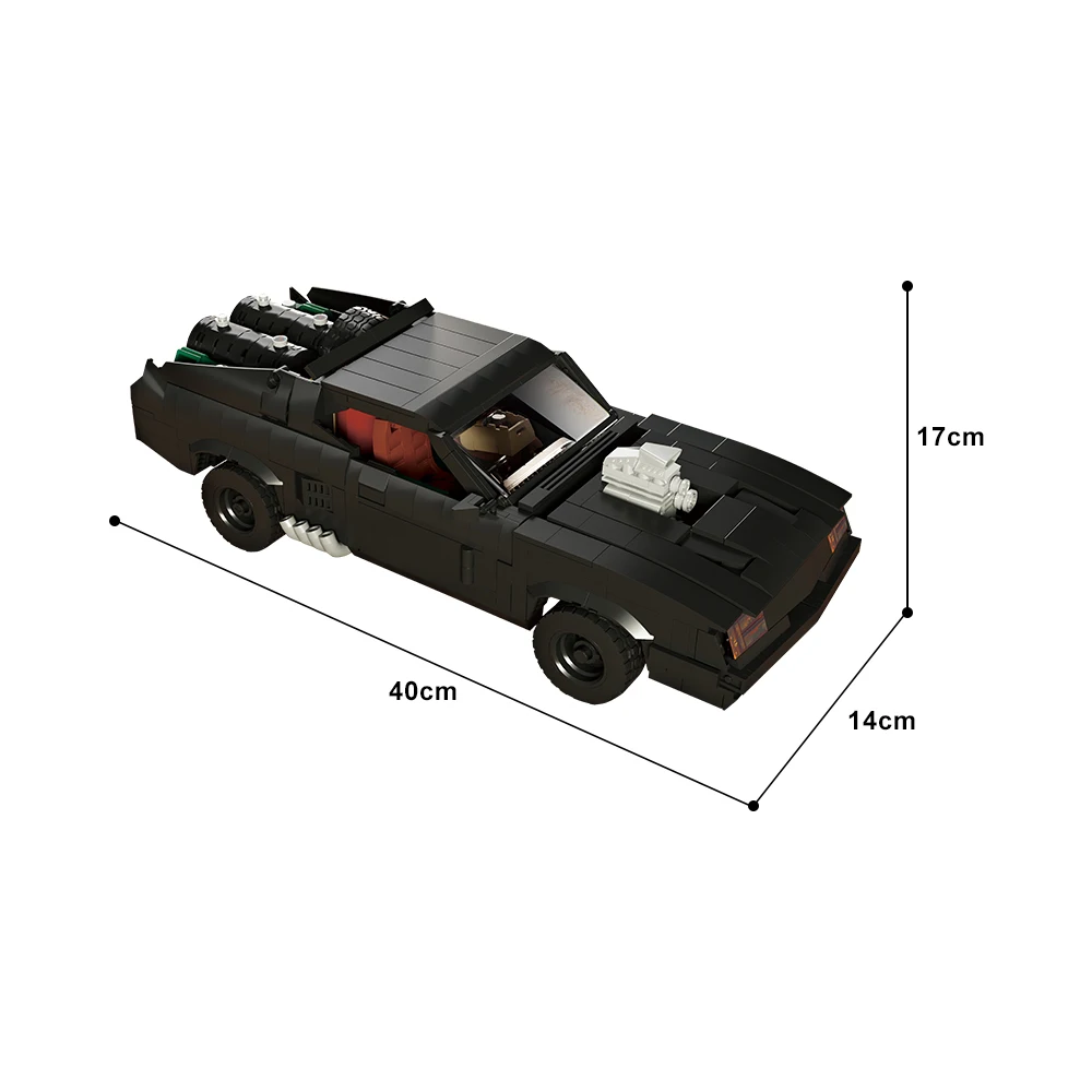 V8 인터셉터 MOC 자동차 스피드 챔피언 슈퍼 레이스 F1 매드 맥스 차량 테크니컬 빌딩 블록 영화 브릭, 크리스마스 선물 도시