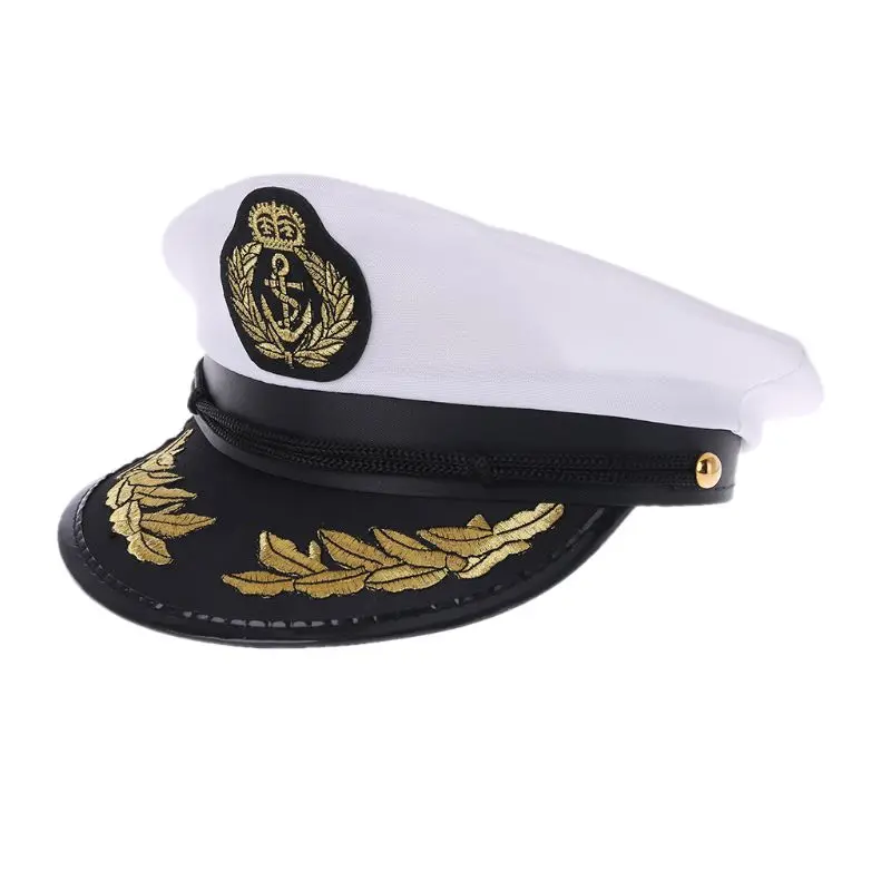 Chapeau De - Chapeau De Capitaine Pour Costume De Fête - Design Unisexe Réglable - Bonnet à Thème Nautique Pour Adulte - Accessoire De Costume Pour Fête Marine - Bonnet De Capitaine
