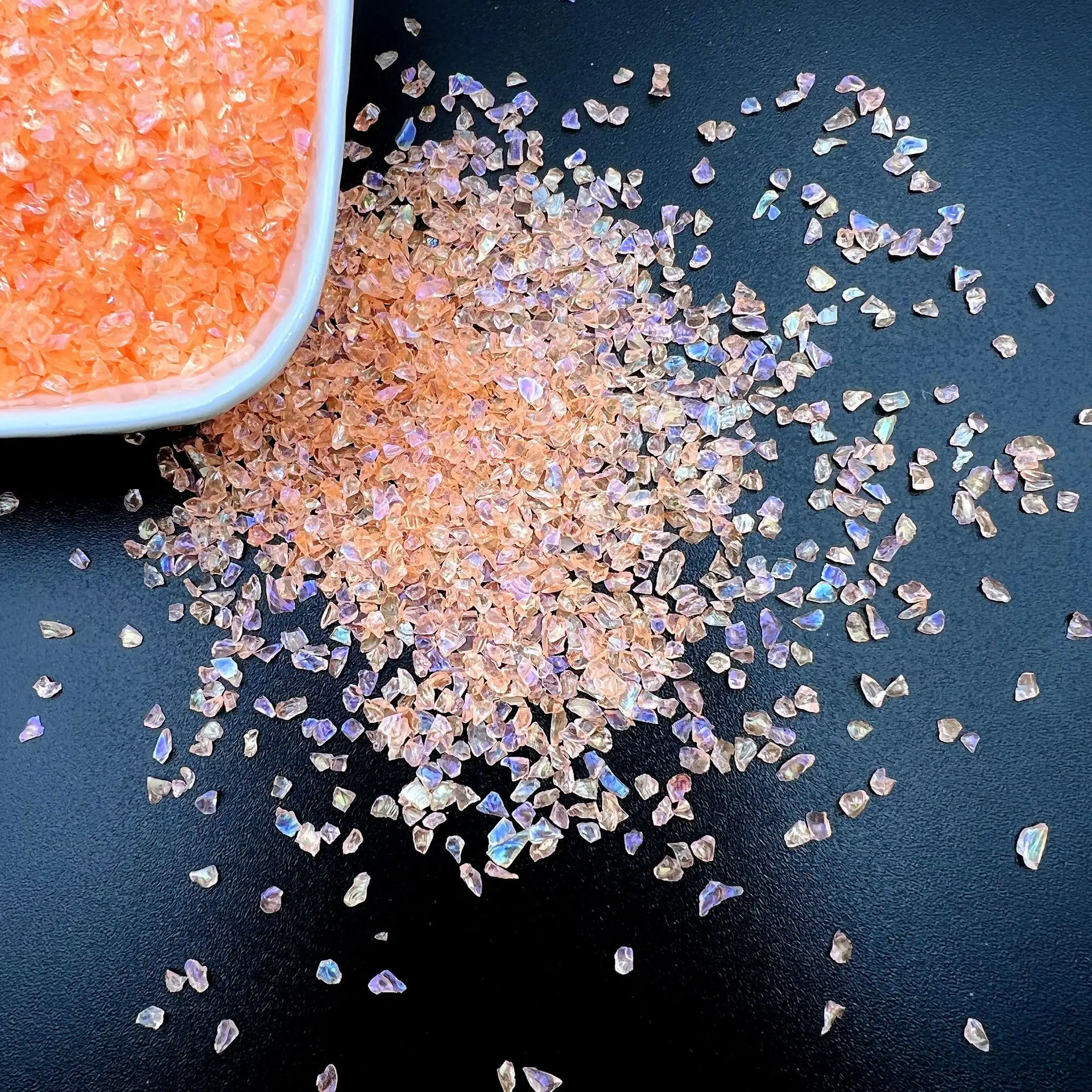 Sparkling Crushed Glass Glitter Fillers for DIY Crafts and Jewelry Making