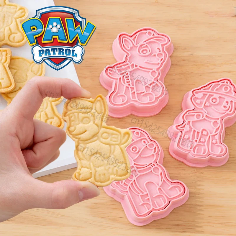 Paw Patrol Cake Cookie Cutter Plastica Fai Da Te 3D Stampo Da Forno Biscotti Cutter Set Cartoon Puppy Biscuit Baking Tool Strumenti Di Decorazione