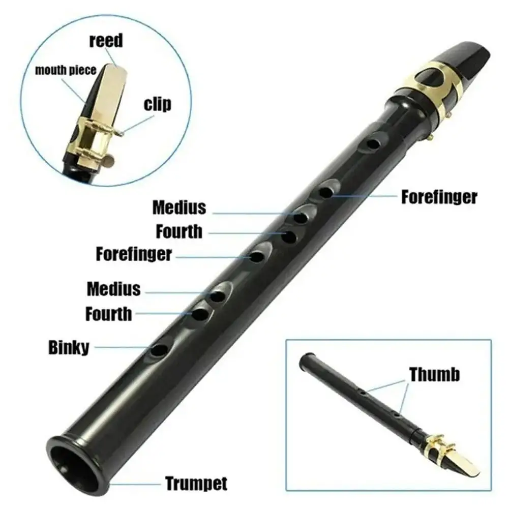 Mini Pocket Saxophone C Key Sax Woodwind Instrument with Bag Portable Mini Saxophone Sax Musical Instrument saxophones