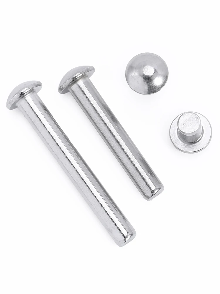304 Stainless Steel Rivets M2-M8 Round Head Solid Self-plugging