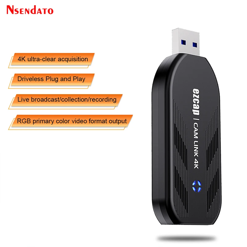 Ezcap331 HDMI To USB 3.0 Video Capture Card 4K 30fps 1080P 120hz HDMI Grabber Recorder For Live Streaming PS4 Game DVD DSLR Cam