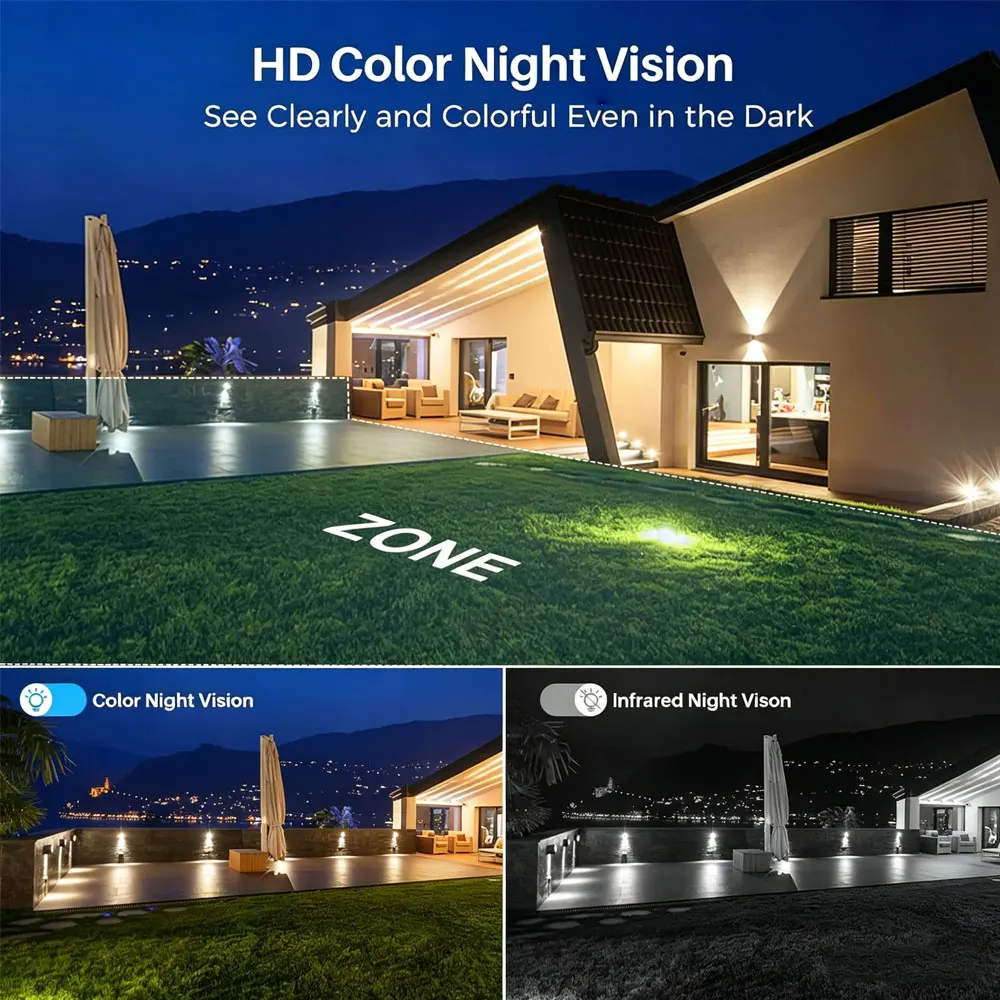 IPC360 Home 15MP WiFi Camera Three Lens Screen PTZ Automatic Tracking Color Night Vision Two-way Audio CCTV Video Security Cam 6