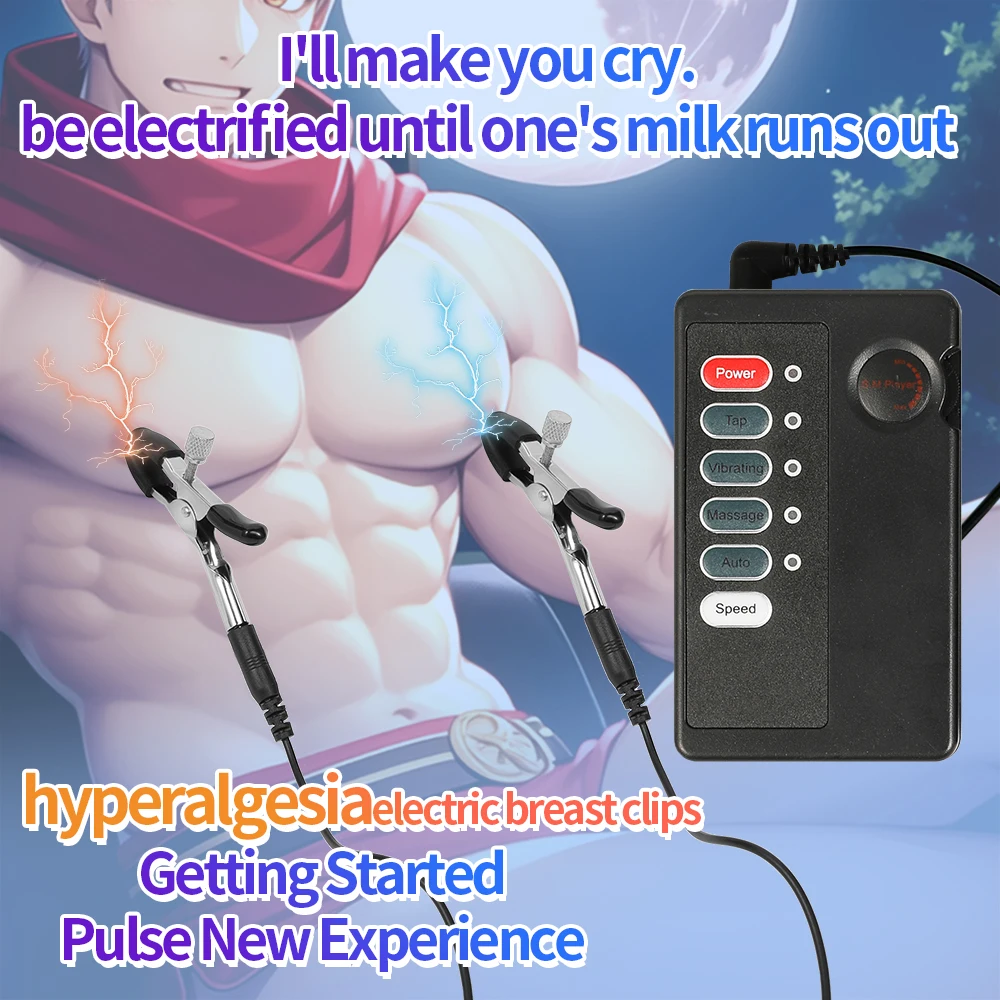 Electric Shocker Nipple Clamps Clitoris Labia Clip Orgasmic Stimulate Toys E-Stim Breast Massage Flirty Accessorie For Couples