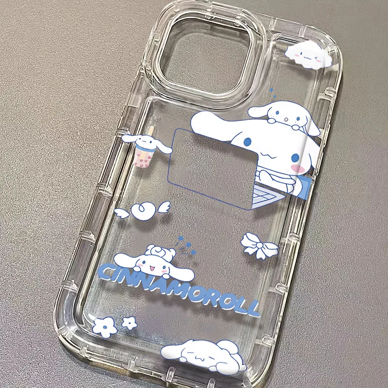 thumbnail image 1 of Sanrio-funda transparente de Hello Kitty Pochacco para iPhone, carcasa a prueba de golpes con dibujos animados para modelos 15, 14, 13, 12, 11 Pro Max, XR, XS, X, 8, 7, 6, 6S Plus, SE 2020, 1 of 5