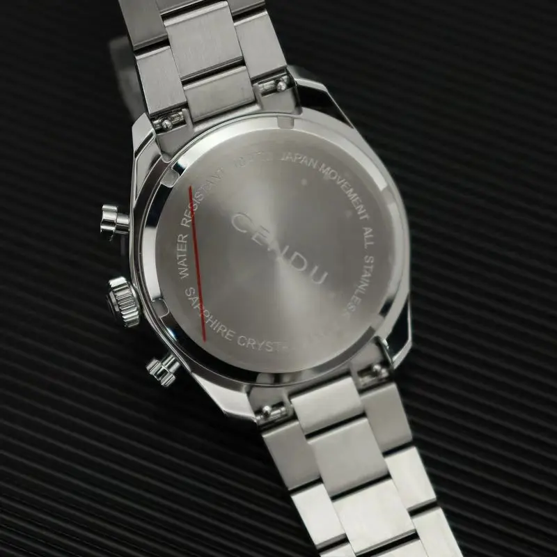 Cendu Chronogh Men Watch Mecha Quartz VK63 MOVT Sapphire Glass