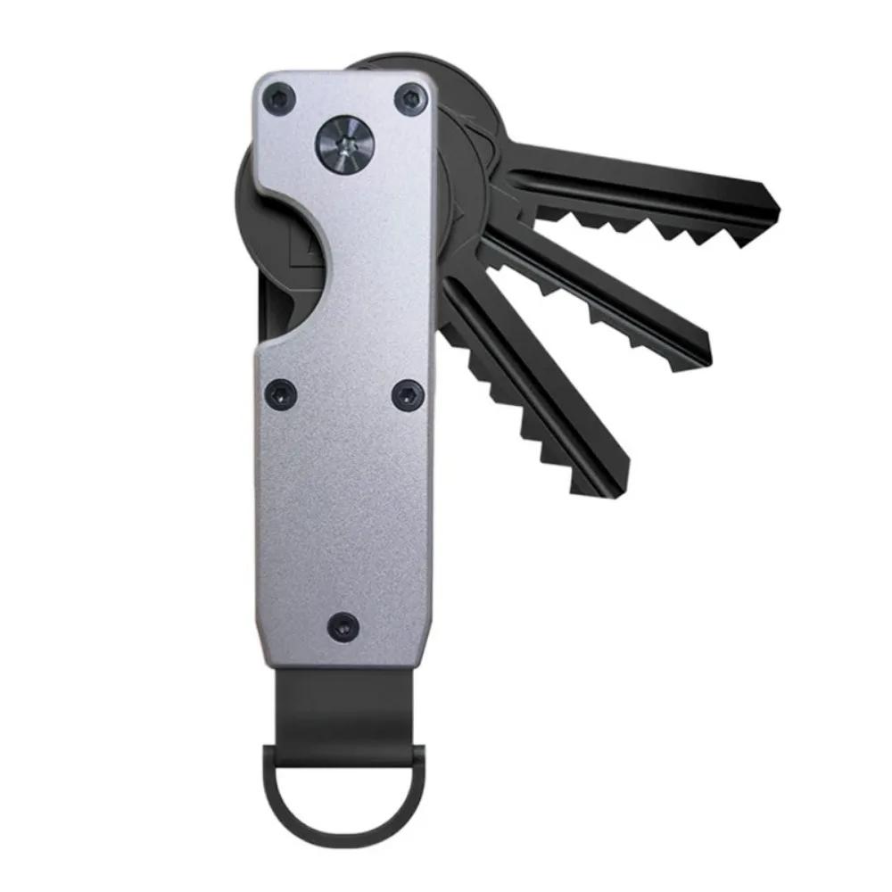 Metalowy organizer na klucze z włókna węglowego na 2-6 kluczy, etui na klucze zapobiegające zgubieniu z śrubokrętem, innowacyjny uchwyt na klucze samochodowe dla mężczyzn.