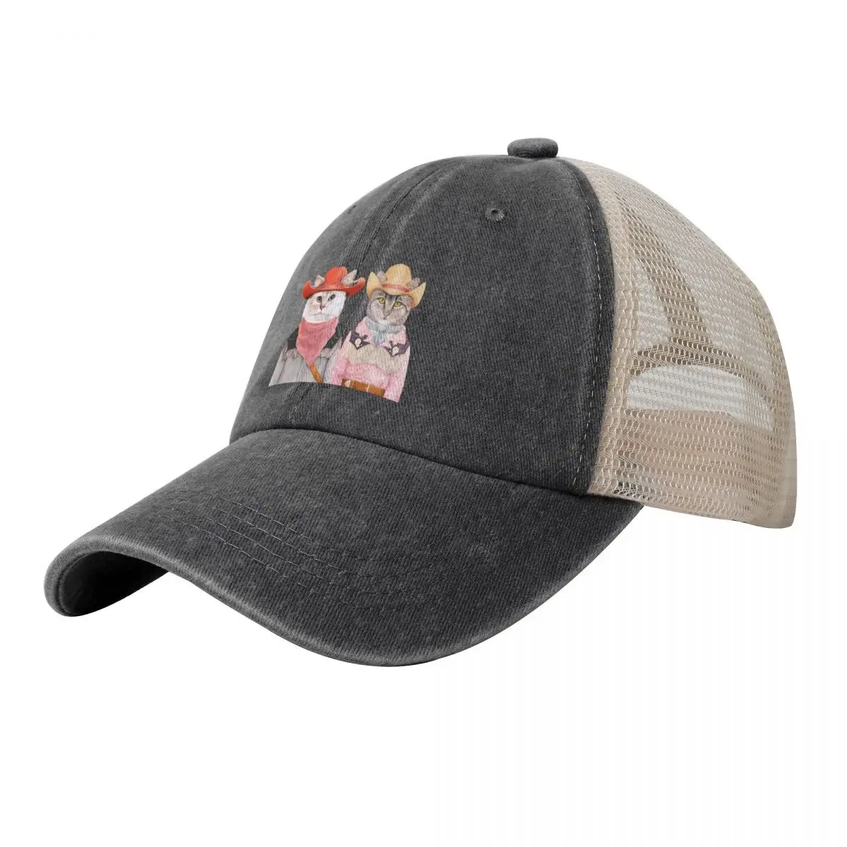 

Cowboy Cats Cowboy Mesh Baseball Cap New Hat Anime Visor party Hat Woman Men's