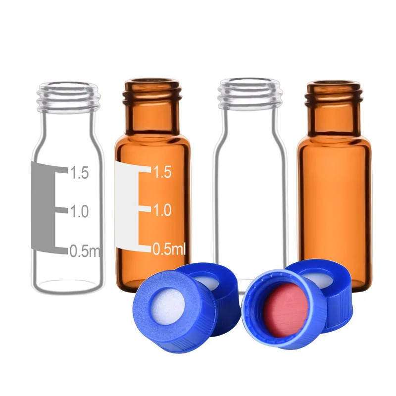 

Lab 100 шт./упак. 1,5/2ml Прозрачная/коричневая стеклянная бутылка для образцов