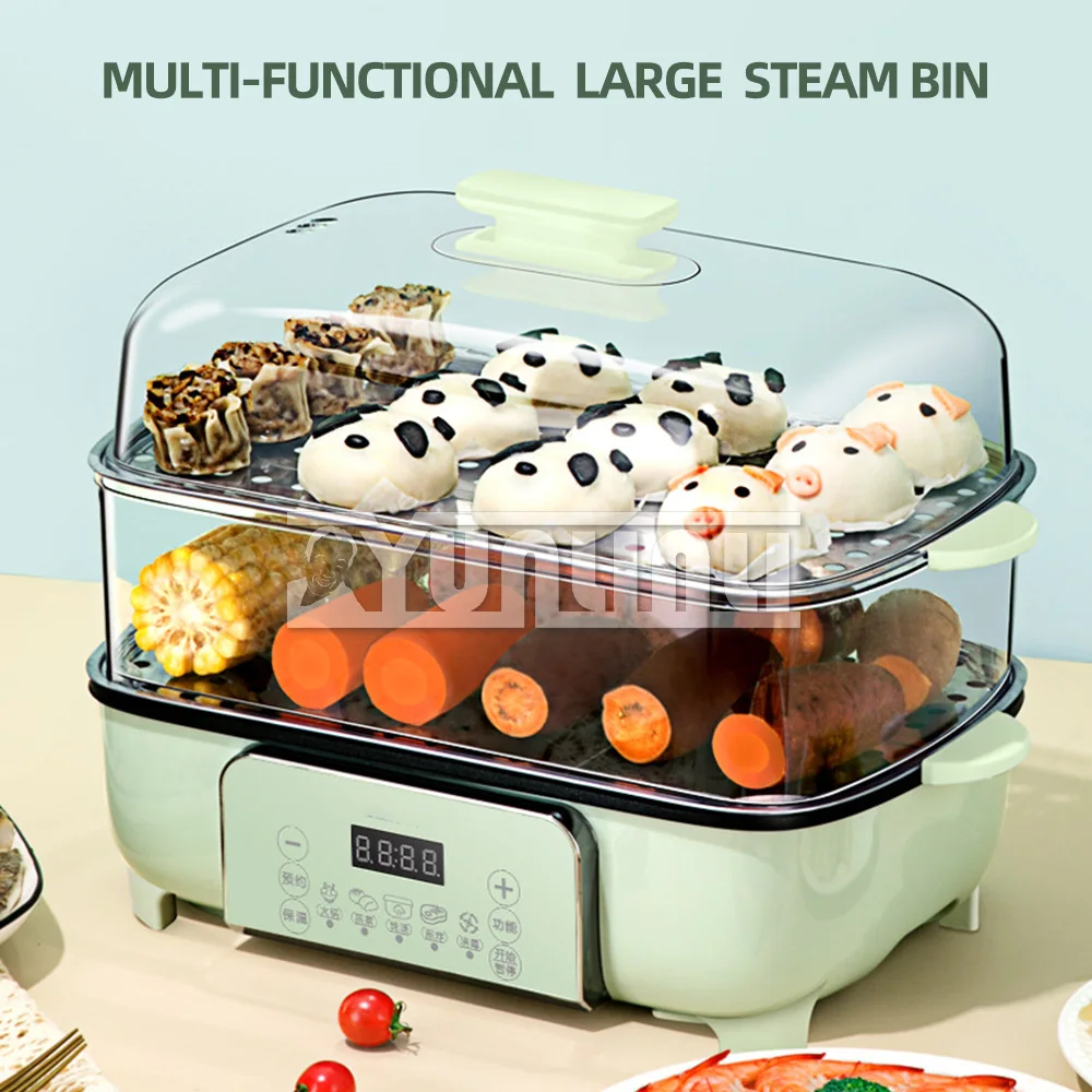 26L Electric Food Steamer Multi Cooker Household Panela Vapor Multifunctional Electric Steamer