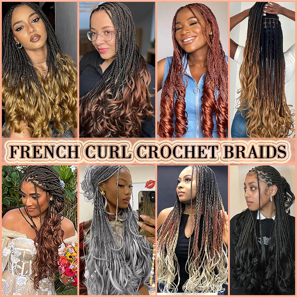 14&rdquo;18&rdquo;24&rdquo; French Curly Braids Color T27 30 Bug Loose Wavy Braids Hair Synthetic French Curl Extension Curls Crochet Hair