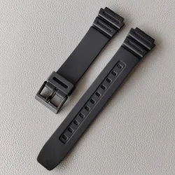 Sporty 18mm Silicone Waterproof Watch Strap - 18mm (Black)