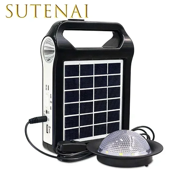 

Outdoor portable 18650 battery solar flashlight small system outdoor emergency power lighting