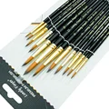 12 Black Round