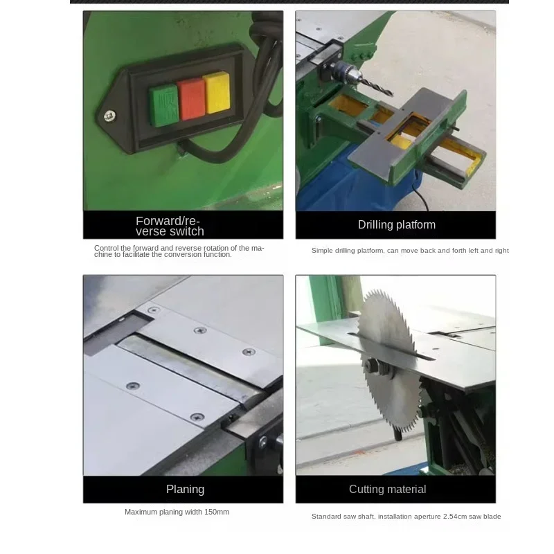 Multifunctional Woodworking Machine Table Planing Planing Multifunctional Three-Purpose Woodworking Machine Sawing 5