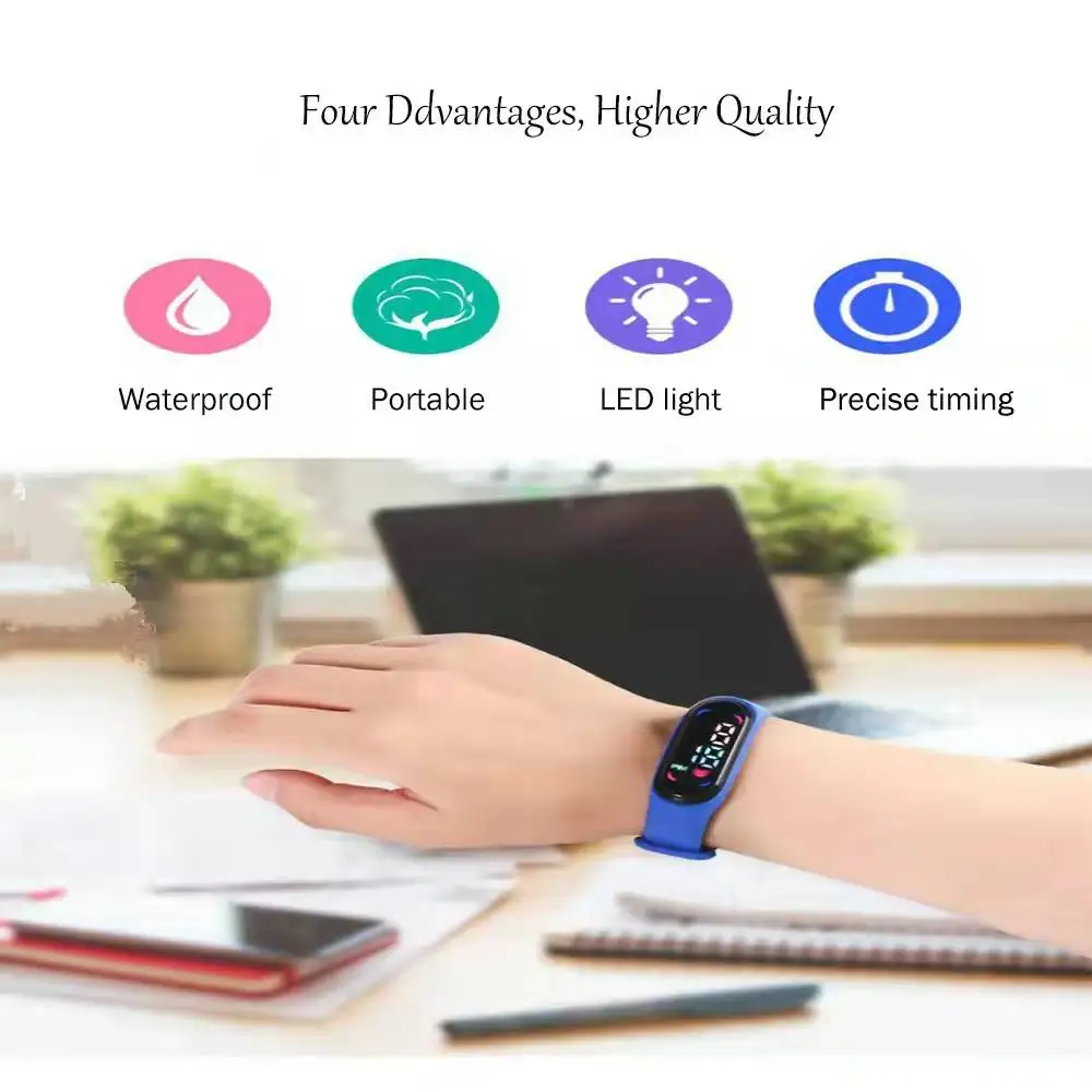 Children's Watches for Kids LED Electronic Display Watch Cartoon Girls Boys Cute WristWatch Sport Waterproof Women Student Gifts
