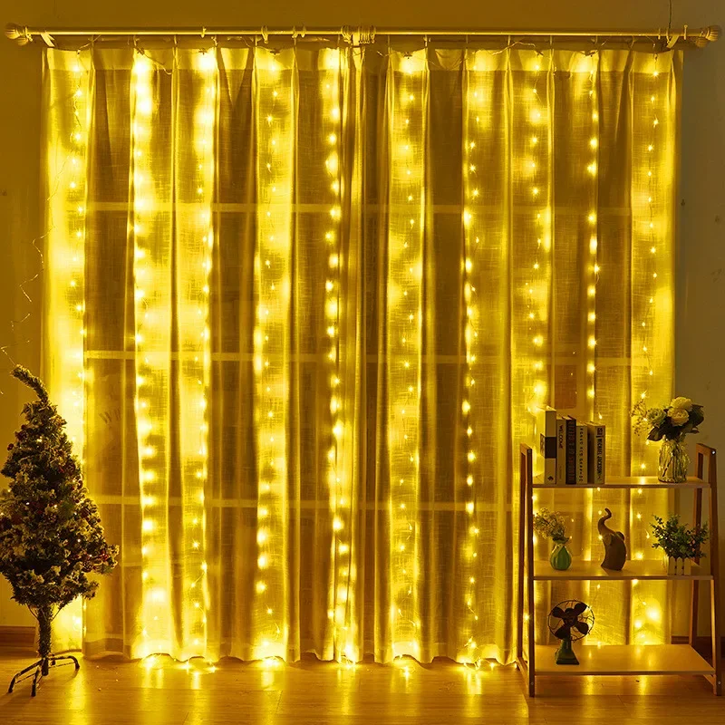 Description Picture 2 of itemChristmas Holiday LED Decoration Lights Fairy Bedroom String Garland Lighting Curtain Lights With Remote Control
