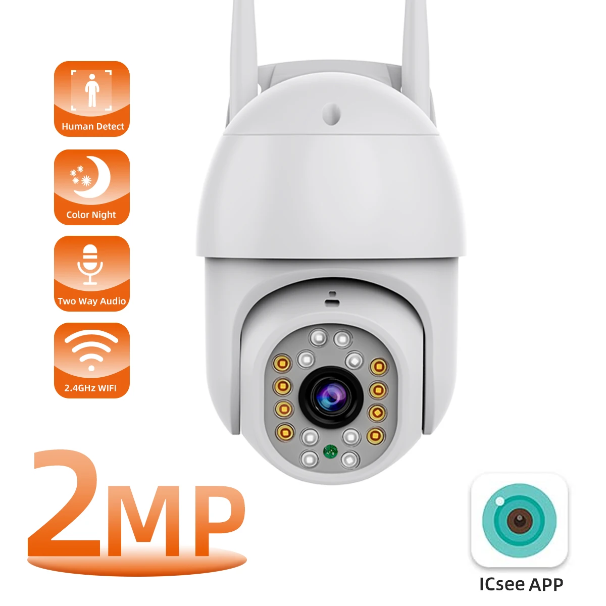 2mp Wifi Camera 5x Digital Zoom Security Protection Smart Home