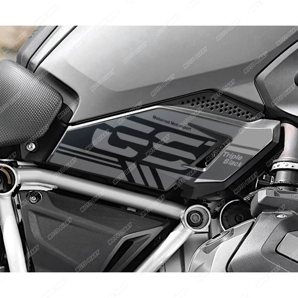 R1200 GS R1250 GS Motorcycle Sticker Side Fairing Triple Black Decals Waterproof For BMW R1200GS R1250GS Triple Black 2017-2023