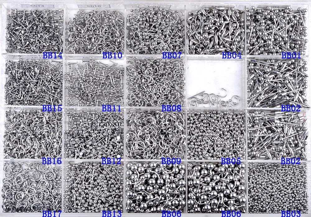 

Набор ювелирных изделий для пирсинга, стержень из нержавеющей стали для языка, живота, бровей, ушей, штанга для мужчин и женщин, унисекс, 85 шт./упаковка