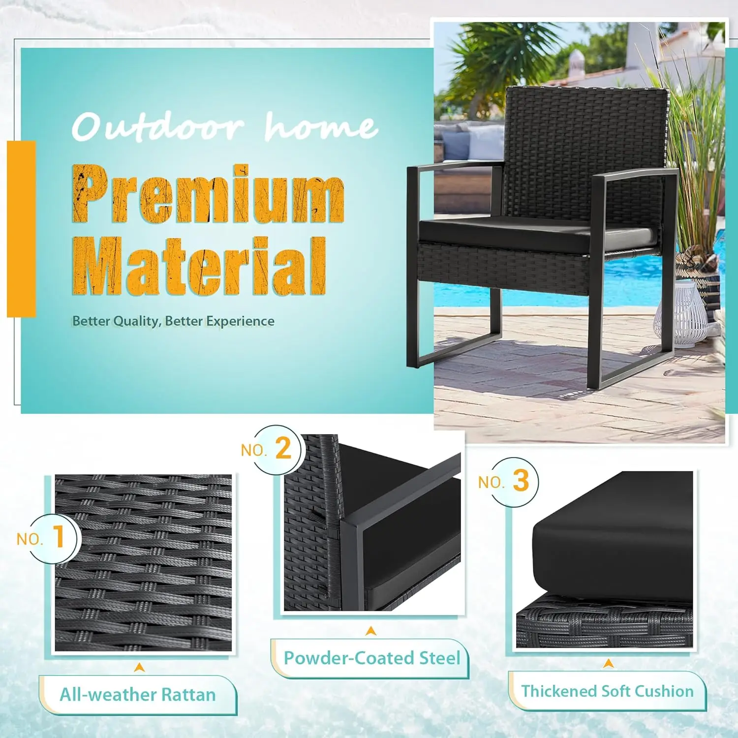 Patio Wicker Furniture Set