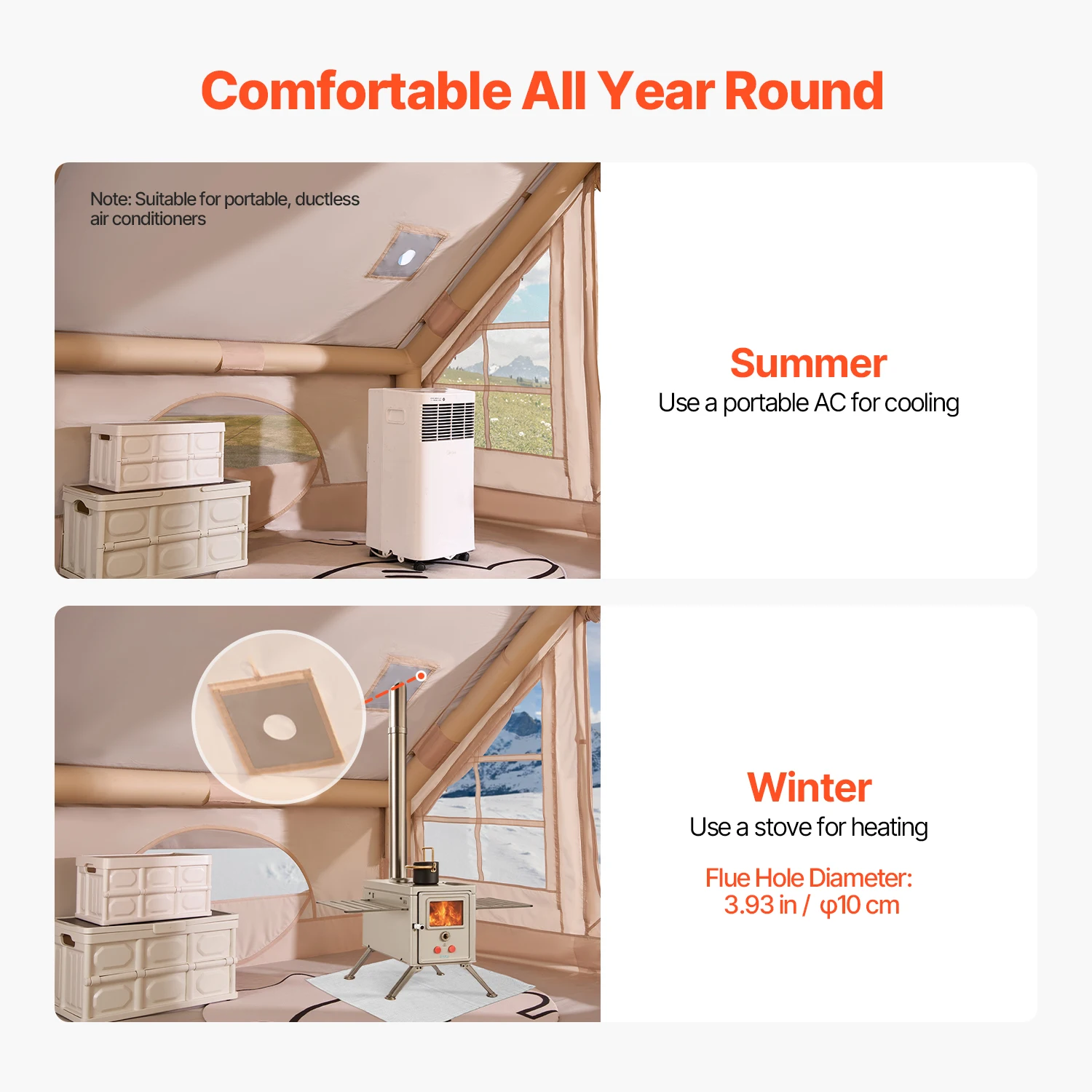 Waterproof Oxford Inflatable Tent for Camping