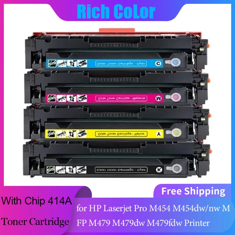 

414A Compatible Toner Cartridge for HP 414A for HP Laserjet Pro M454 M454dw/nw MFP M479 M479dw M479fdw Printer W2020A With Chip