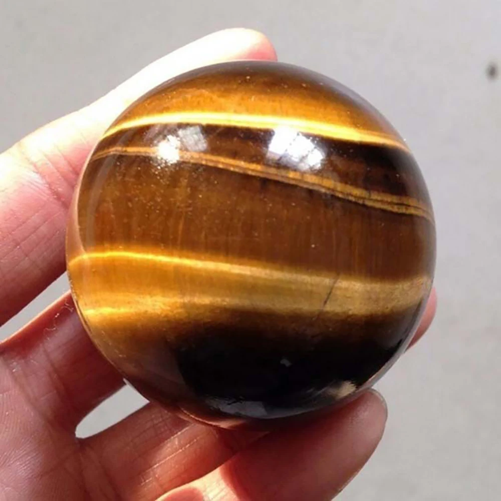 Natural Crystal Tiger Eye Ball Raw Stone Polished Ball Large and Small Yellow Tiger Eyeball Furniture In The Living Room