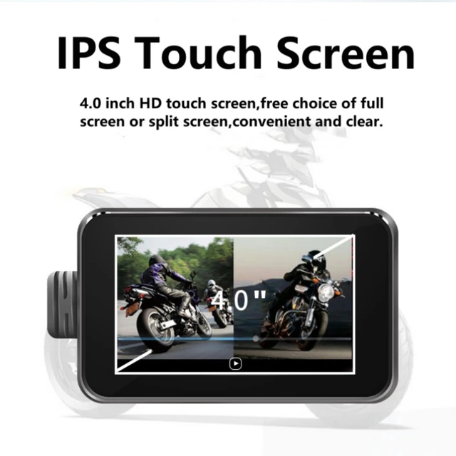 4.0 Touch Screen Motorcycle DVR Dual 1080P WiFi Dashcam Motorcycle Camera  Front and Back Video Recorder Dash Cam Moto Camera - AliExpress