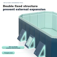 Grande piscine gonflable pliable pour bébé, cadre familial 1.6 3M, épais, résistant à l'usure, jouet d'extérieur pour enfants, jeux d'eau 4