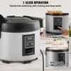 VEVOR Commercial Rice Cooker, 15L Large Rice Cooker and Warmer with Nonstick Inner Pot, Fast Cooking and 12-Hour Keep Warm 6
