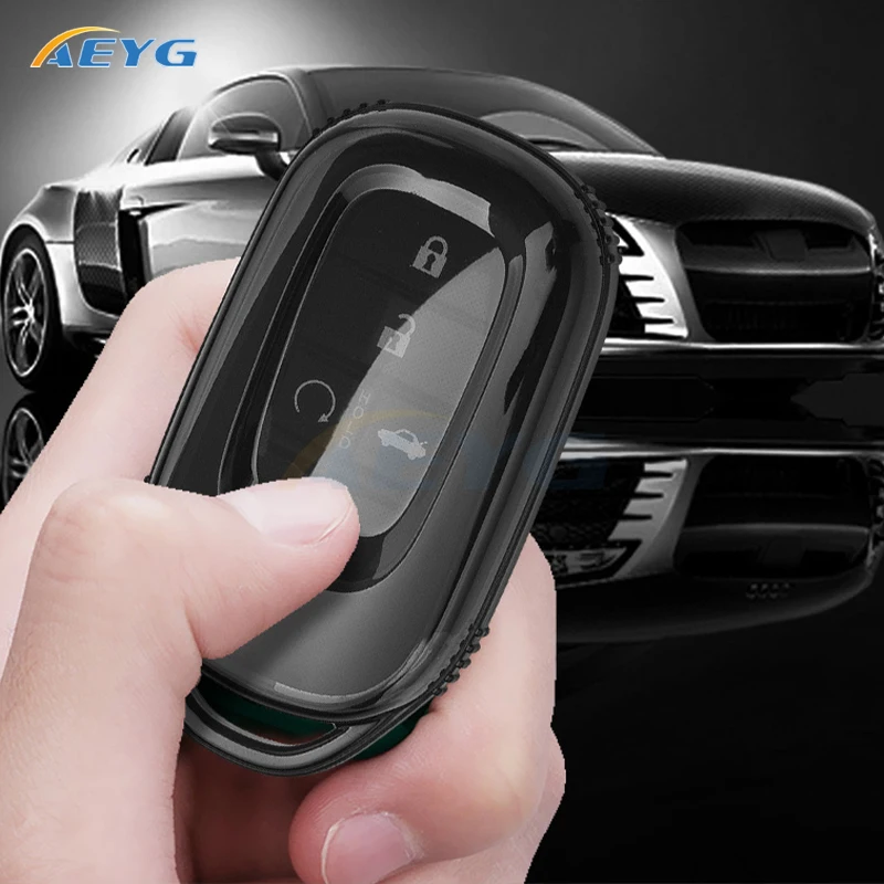 TPU Car Key Case Cover Shell Fob For Honda Accord Civic HR-V CR-V Pilot Sport SI EX EX-L Keychain Accessories key case cover