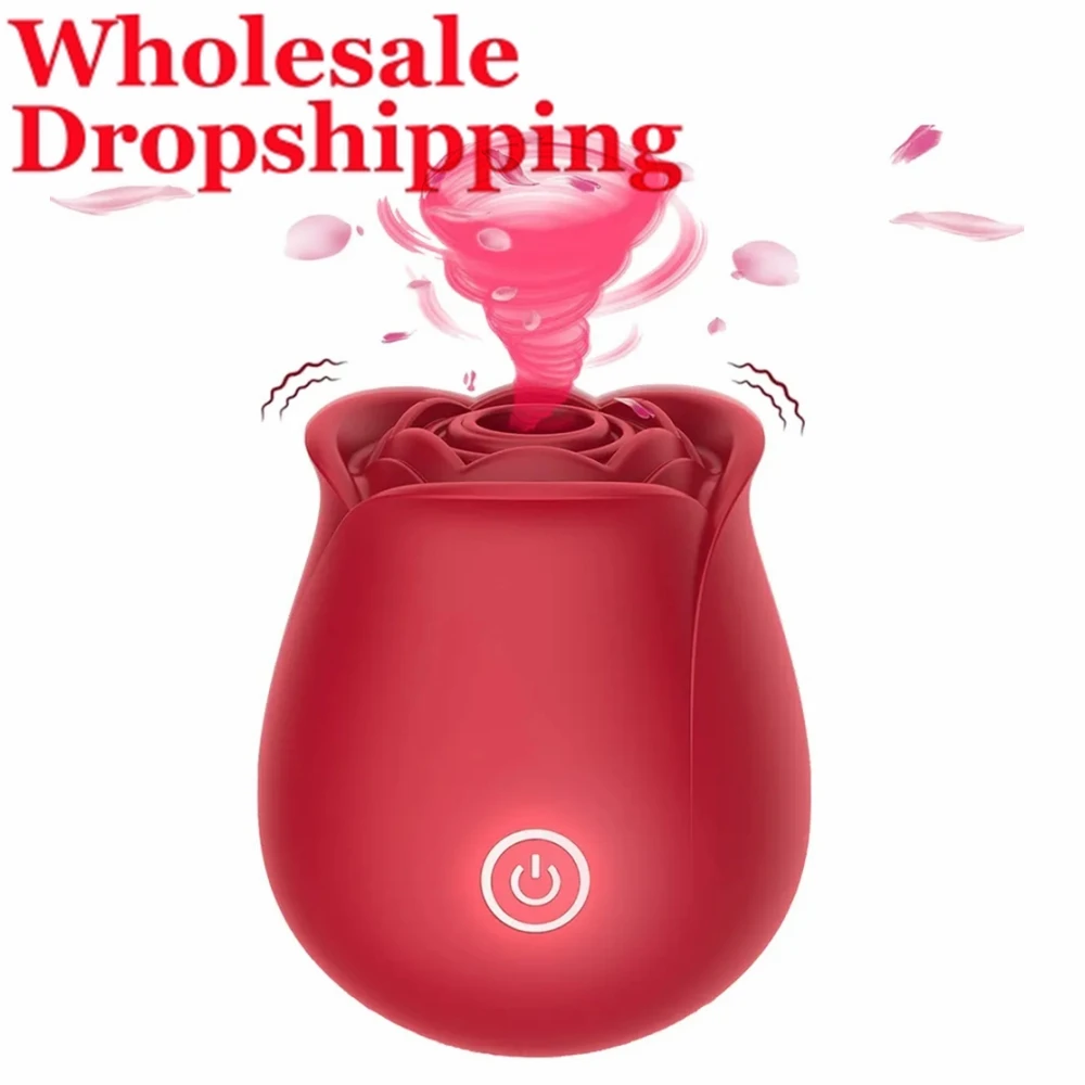 Vibrateur de Rose sans son pour adulte, jouet sexuel pour femme, suceur de clitoris Vaginal, US Warehouse