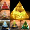 Crystal Stone Orgone Pyramid Energy Generator Room Decor Ornament Natural Amethyst Peridot Reiki Chakra Meditation for Kid Gifts 3