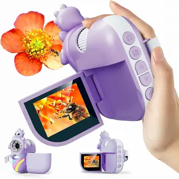 Kids Microscope Camera Adjustable Focus Telescope 1000x Magnifying 8 LED Light Digital Camera Toys Microscope for Christmas Gift